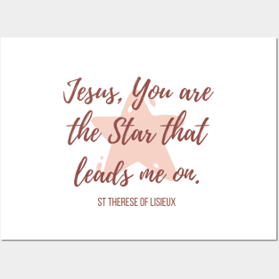 Jesus, my Star (pink/red) Posters and Art